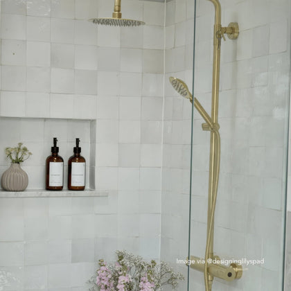 Pure White Square Handmade Moroccan Zellige