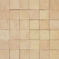 Beige square medina raw handmade Moroccan zellige tile with a subtle textured surface and natural stone finish
