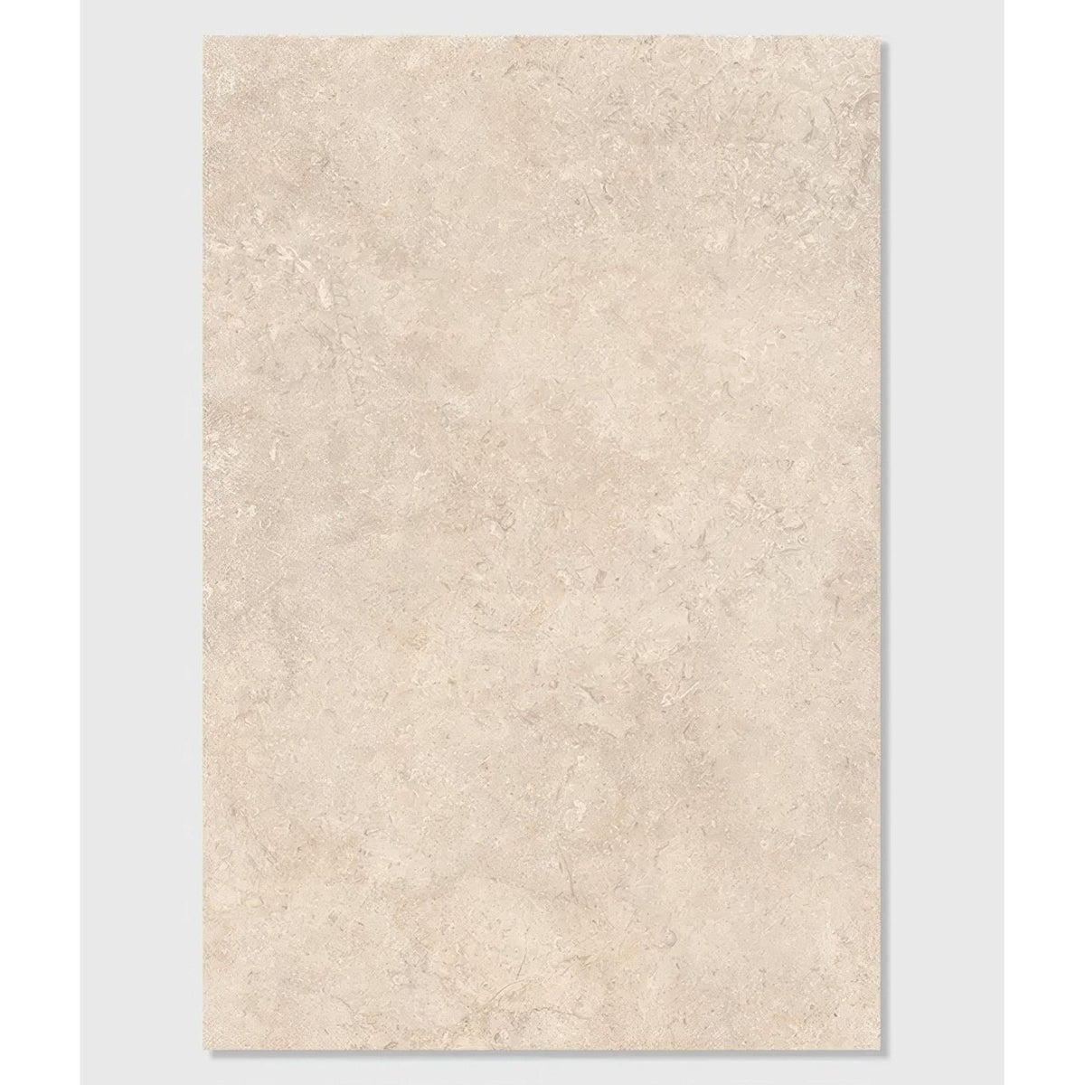 Beige textured Mediterranean porcelain ceramic tile with subtle marbled patterns for versatile use