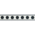 Melbourne border black spot on dover white featuring black circular dots in a row on a white background with thin black borders