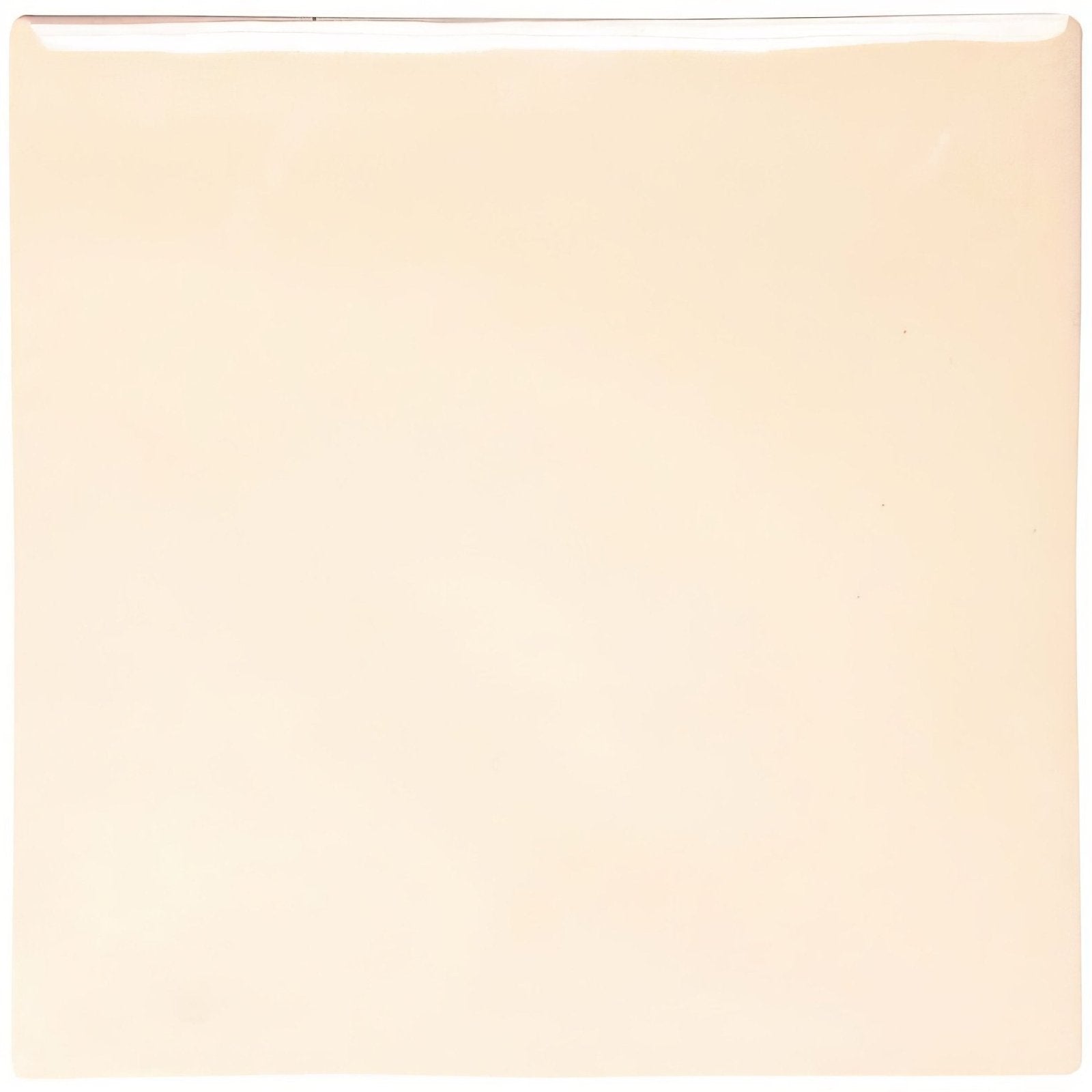 Cream-colored square ceramic melford field tile with smooth glossy finish suitable for wall and floor use