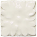 Cream-colored ceramic tile melford knightsbridge with raised flower-like relief pattern for decorative use