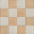 Menara white porcelain gloss square tiles in creamy white and warm beige checkerboard pattern with natural texture