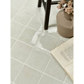 Menara White Porcelain Gloss square wall tiles with a soft glossy finish and white grout lines