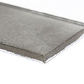 Metallic vitreum argentum rectangle silver glass tile with gray textured surface and metallic silver edge detail