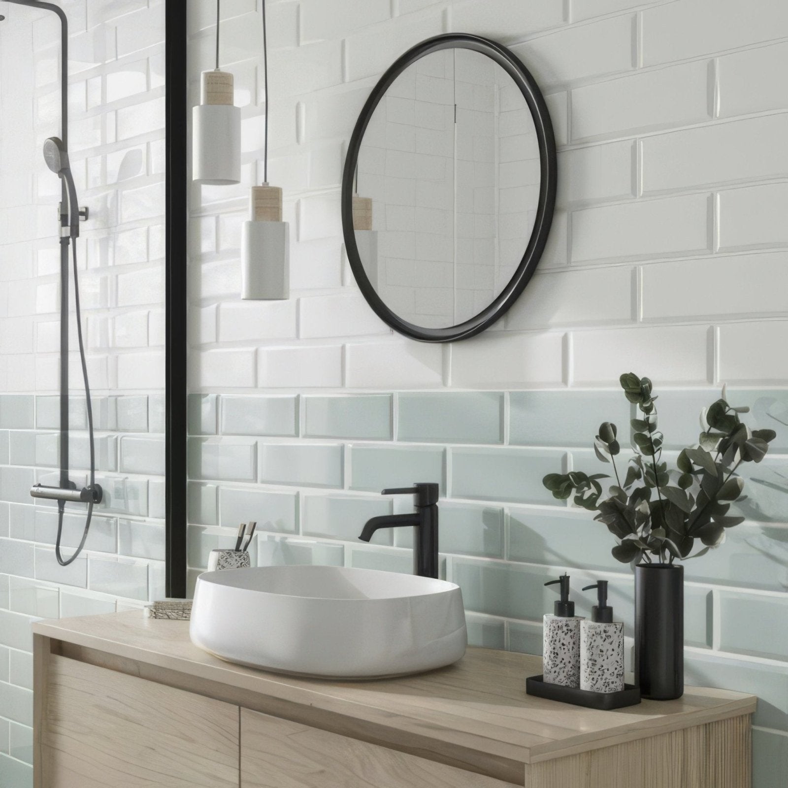 White ceramic vessel sink metro mint ceramic gloss with sleek modern design and smooth rounded edges