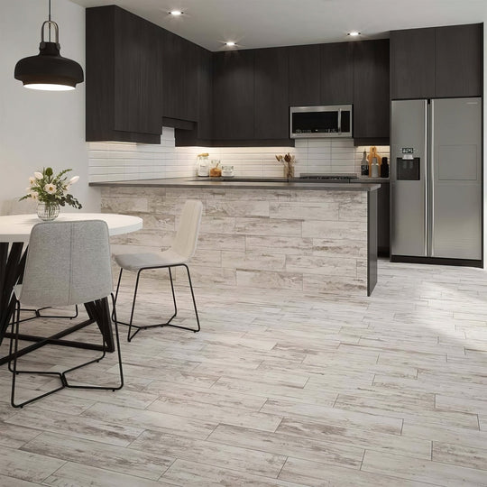 Metro White Ceramic Brick Tile - alternate view