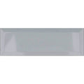 A sleek rectangular metro white ceramic brick tile serving tray with glossy finish and slightly raised edges