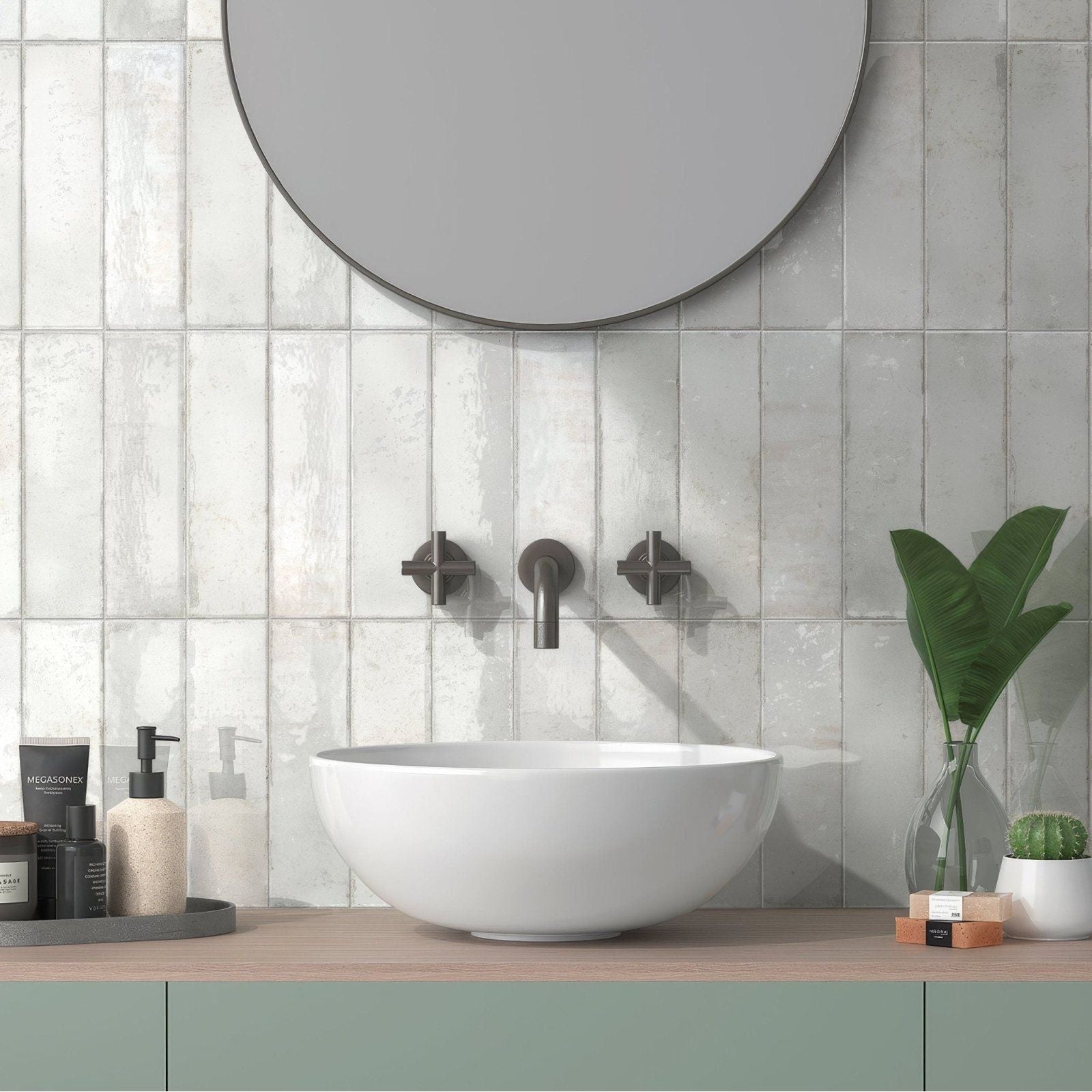 White ceramic bowl sink metropolitan london with matte finish and minimalist design for modern bathrooms
