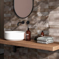 White ceramic vessel sink metropolitan rome with a smooth rounded bowl shape for bathroom use