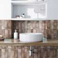 White ceramic vessel sink metropolitan rome with sleek modern design ideal for bathroom countertops
