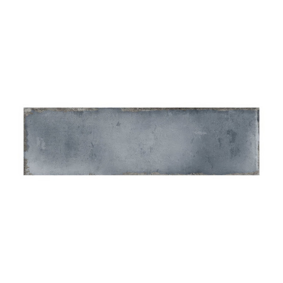 A rectangular matte-finished gray metropolitan sydney tile with subtle texture and slightly uneven edges