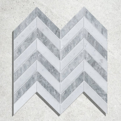 Milan Silver Marble Mosaic