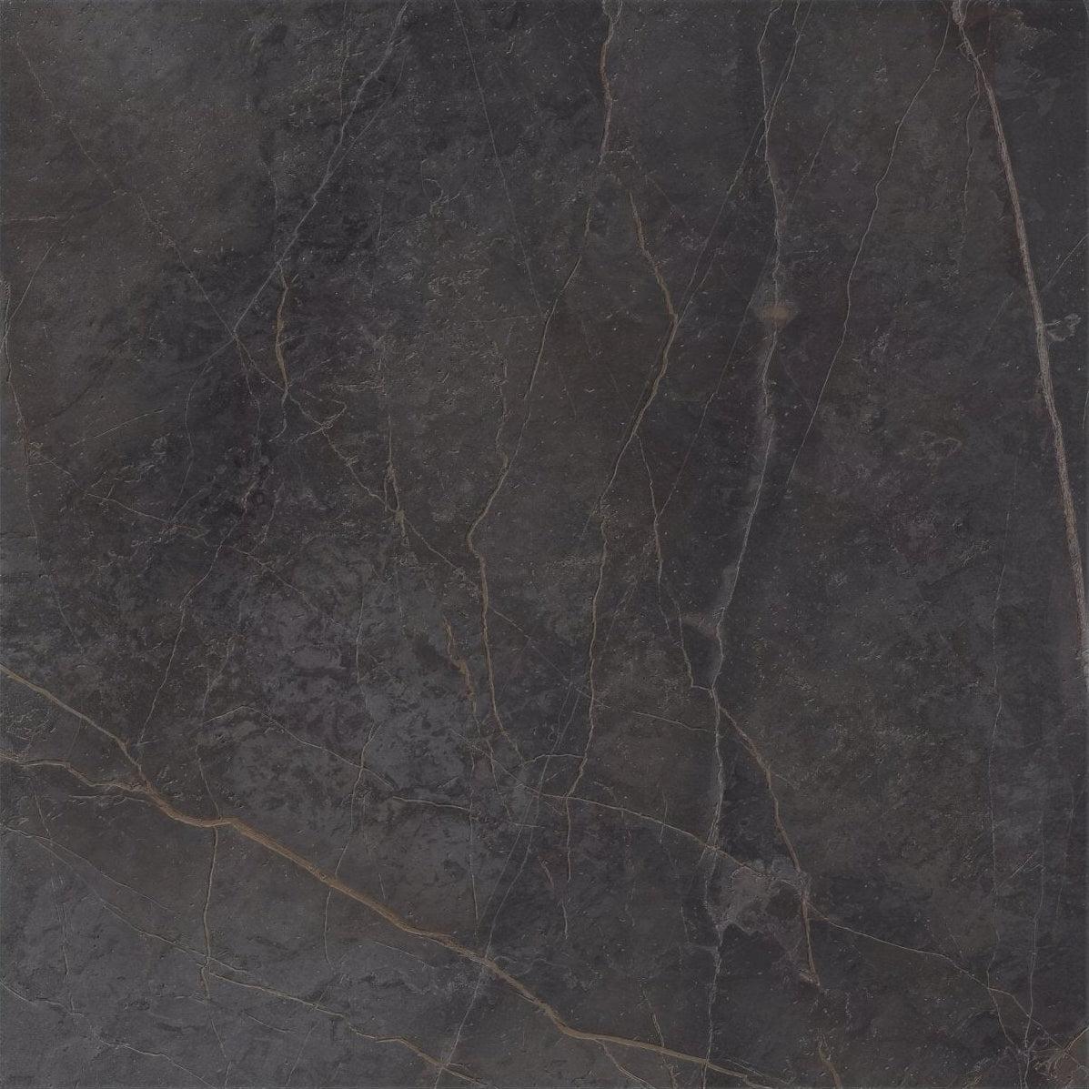 Milos black 80 x 80cm dark gray marble tile with subtle golden veining for elegant flooring and wall decor
