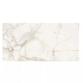Milos white 60 x 120cm rectangular tile in white marble effect with subtle gray veining for elegant wall or floor decor
