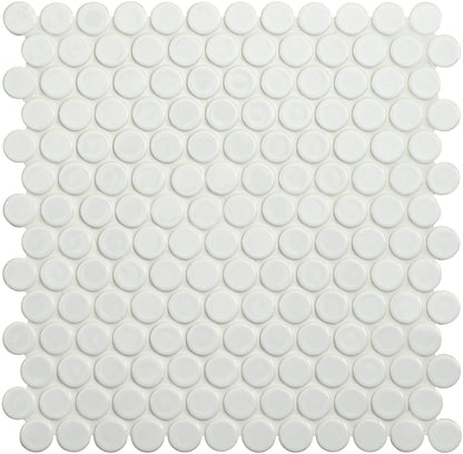 Mini White Penny Round