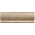 Beige ceramic torus moulding mink tile with subtle crackled glaze finish and gently curved edges