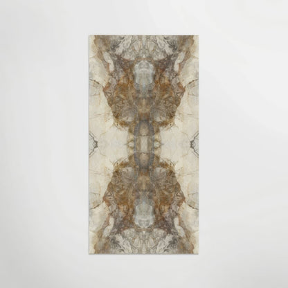 Mirrored Marble Gold Porcelain Bookmatched