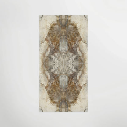 Mirrored Marble Gold Porcelain Bookmatched