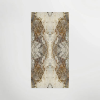 Mirrored Marble Gold Porcelain Bookmatched