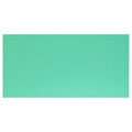 A solid rectangular mint green glass brick with a smooth glossy finish from mississippi clear glass brick