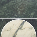 Monet Luna Verde dark green marble slab with intricate tree-like veining and polished surface for elegant interiors
