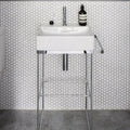 Mono Hex Porcelain Mosaic Blanc – detail view 2