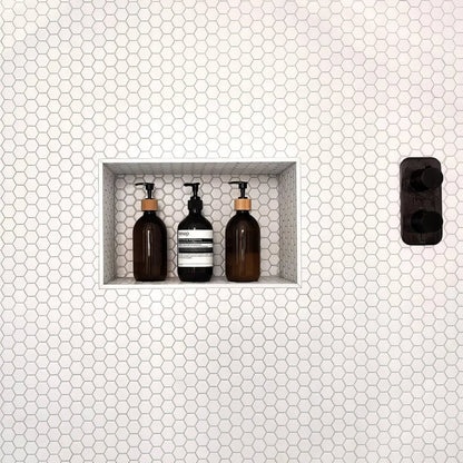 Mono Hex Porcelain Mosaic Blanc