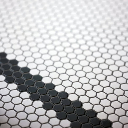 Mono Hex Porcelain Mosaic Blanc