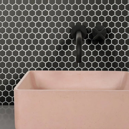 Mono Hex Porcelain Mosaic Noir