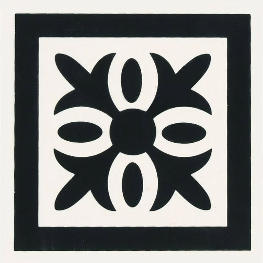 Montague Black on Dover White - alternate view