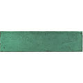 A rectangular green ceramic tile with a textured slightly weathered surface montblanc emerald 30x7.5cm