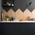 Light beige herringbone patterned montblanc taupe 30x7.5cm kitchen backsplash tiles for wall decoration