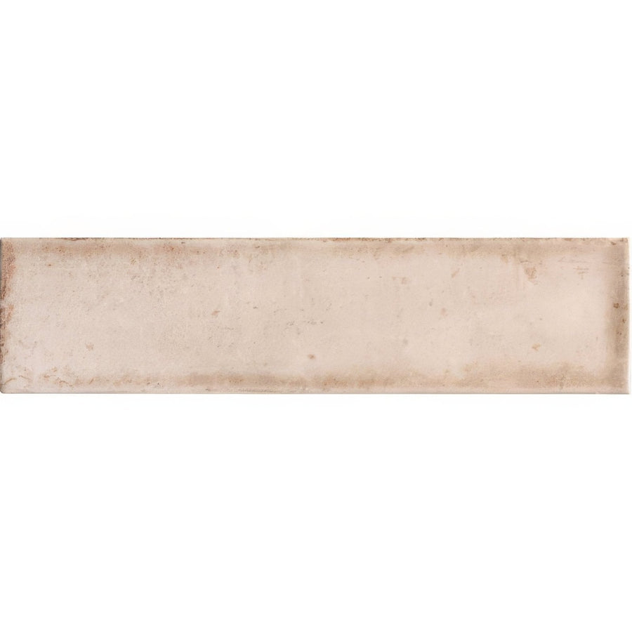 Beige montblanc taupe 30x7.5cm rectangular tile with subtle textured surface and faint natural veining