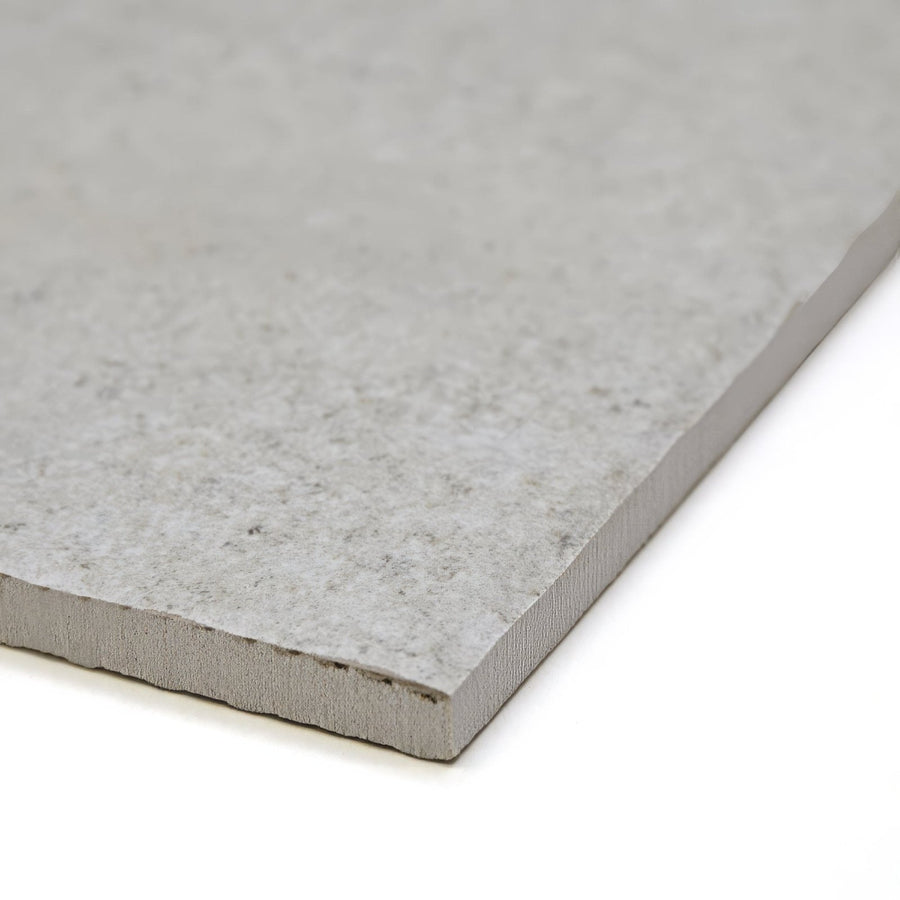 Montpellier florac 60 x 90cm gray speckled ceramic tile with smooth textured surface and beveled edges