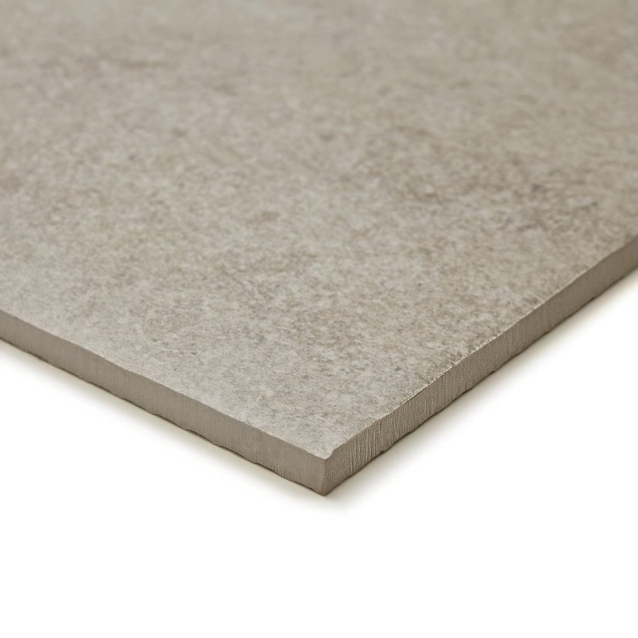 Montpellier portes 60 x 30cm gray stone-effect tile with subtle speckled texture and beveled edges