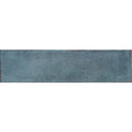A rectangular teal ceramic tile with a textured matte finish from mussa blue brillo collection