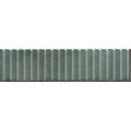 Gray corrugated metal tile with weathered rustic finish from mussa way green brillo collection