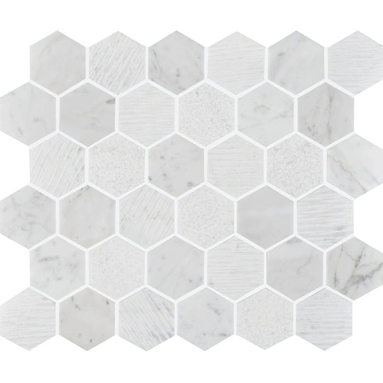 Nares Hexagon Marble Mosaic - alternate view
