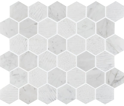 Nares Hexagon Marble Mosaic