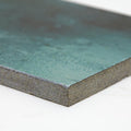 Nebula green 10 x 30cm teal green textured ceramic tile with rough stone like edge for wall or floor use
