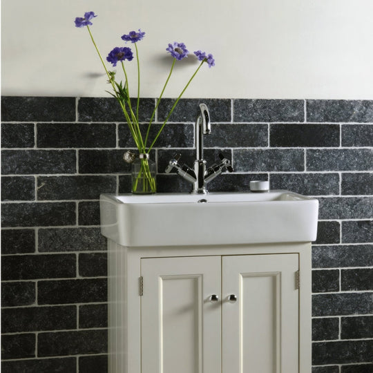 Negra Black Tumbled Marble 7.5 x 20.3cm