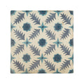 Square ceramic tile neisha crosland atlas pine flower indigo with vintage dark blue and teal floral motifs on off-white