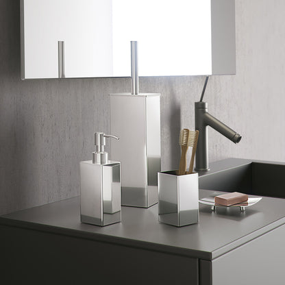 Nemesia Toilet Brush Freestanding in Chrome - Origins Living, view 2