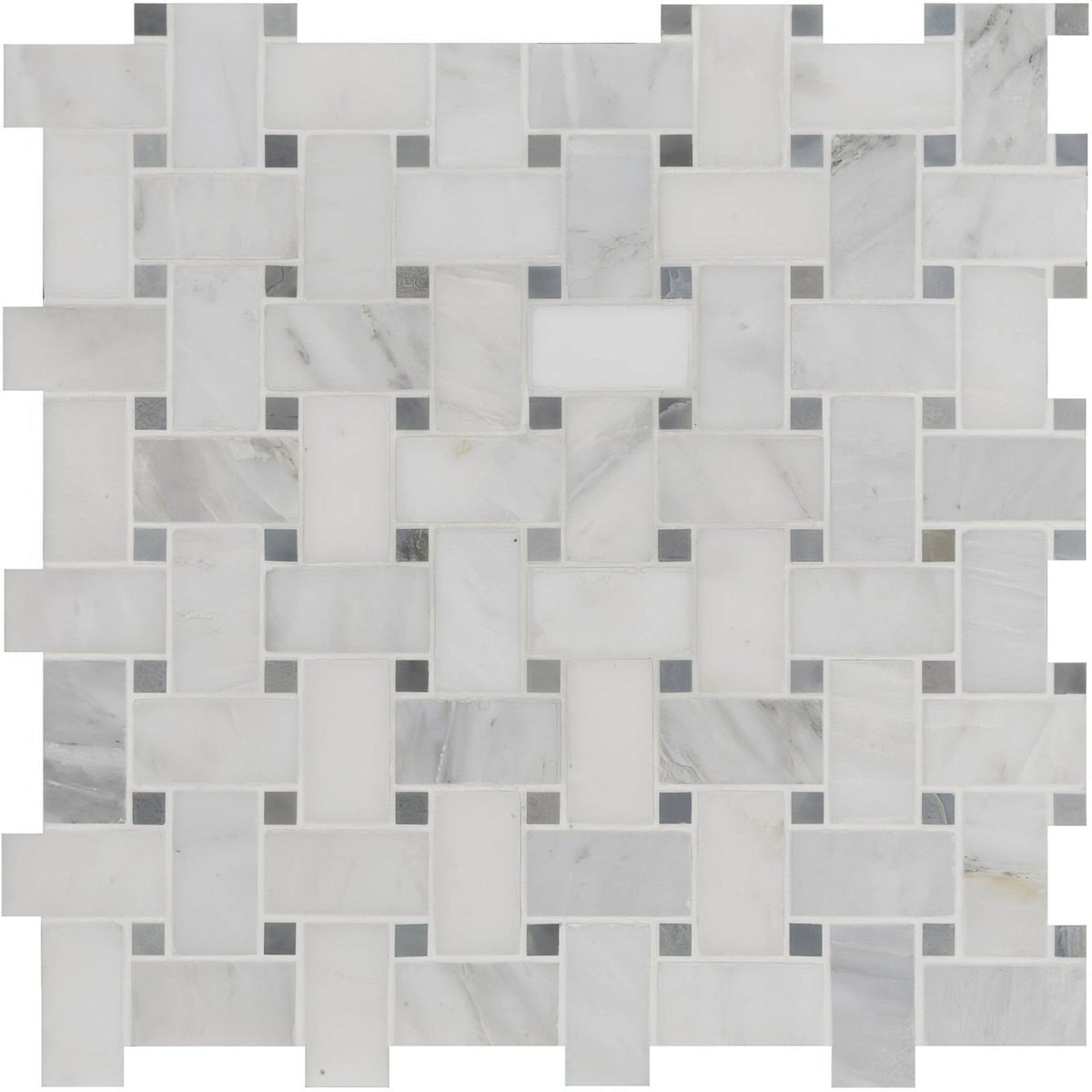 Nimbus Basketweave Stone Mosaic – pattern detail