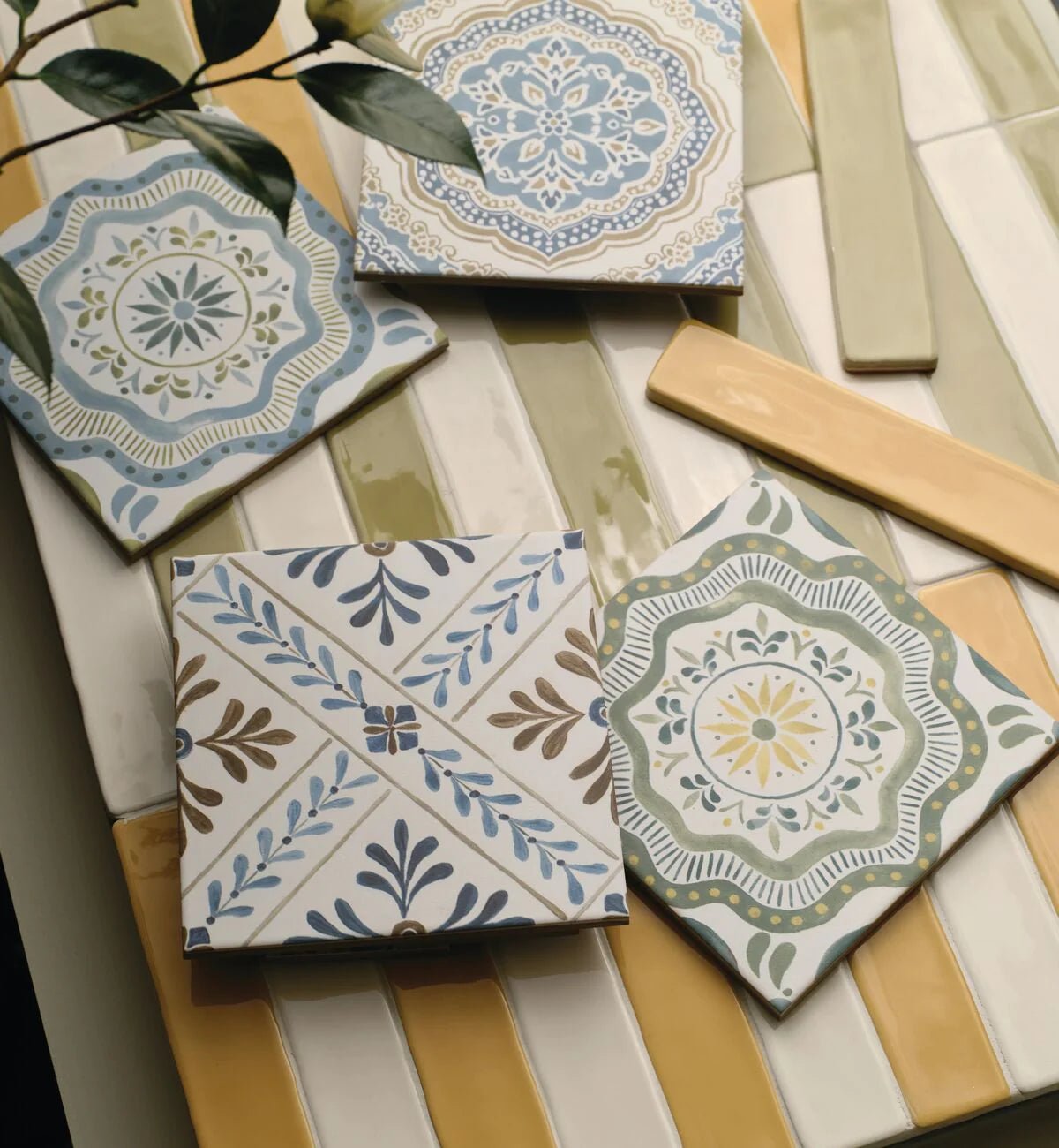 Nina Campbell Cochin Green Porcelain Tile