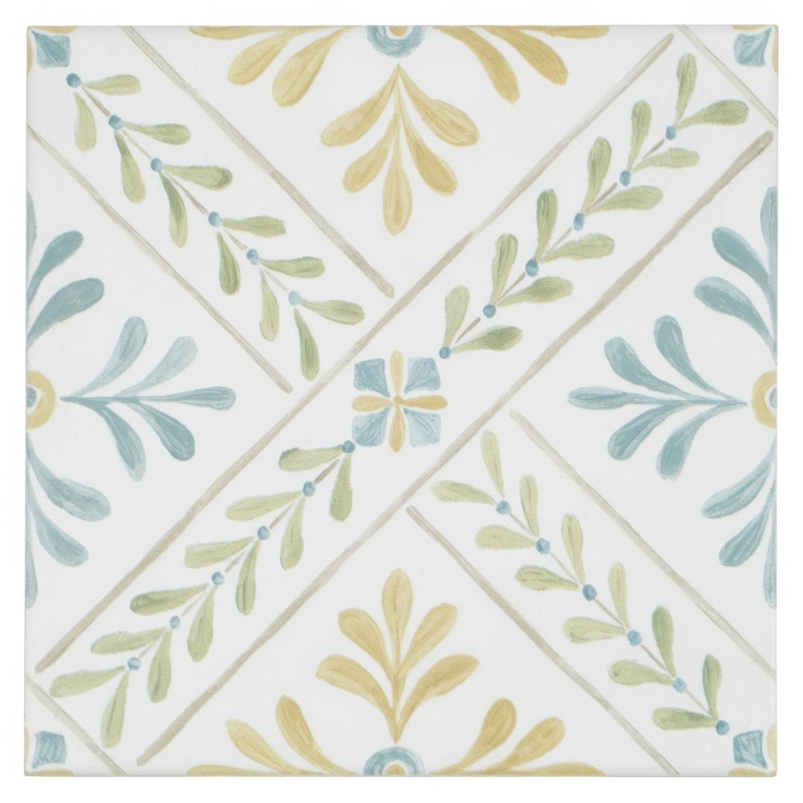 Nina Campbell Goa Aqua/Ochre