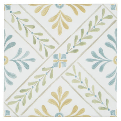 Nina Campbell Goa Aqua/Ochre