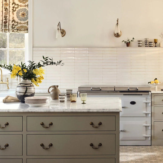 Nina Campbell Rivage Ivory Glazed Wall Tile - alternate view