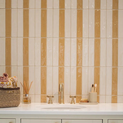 Nina Campbell Rivage Ivory Glazed Wall Tile